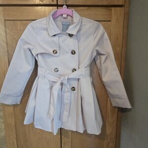 Tahari Kids Double-Breasted Raincoat - Light Pink